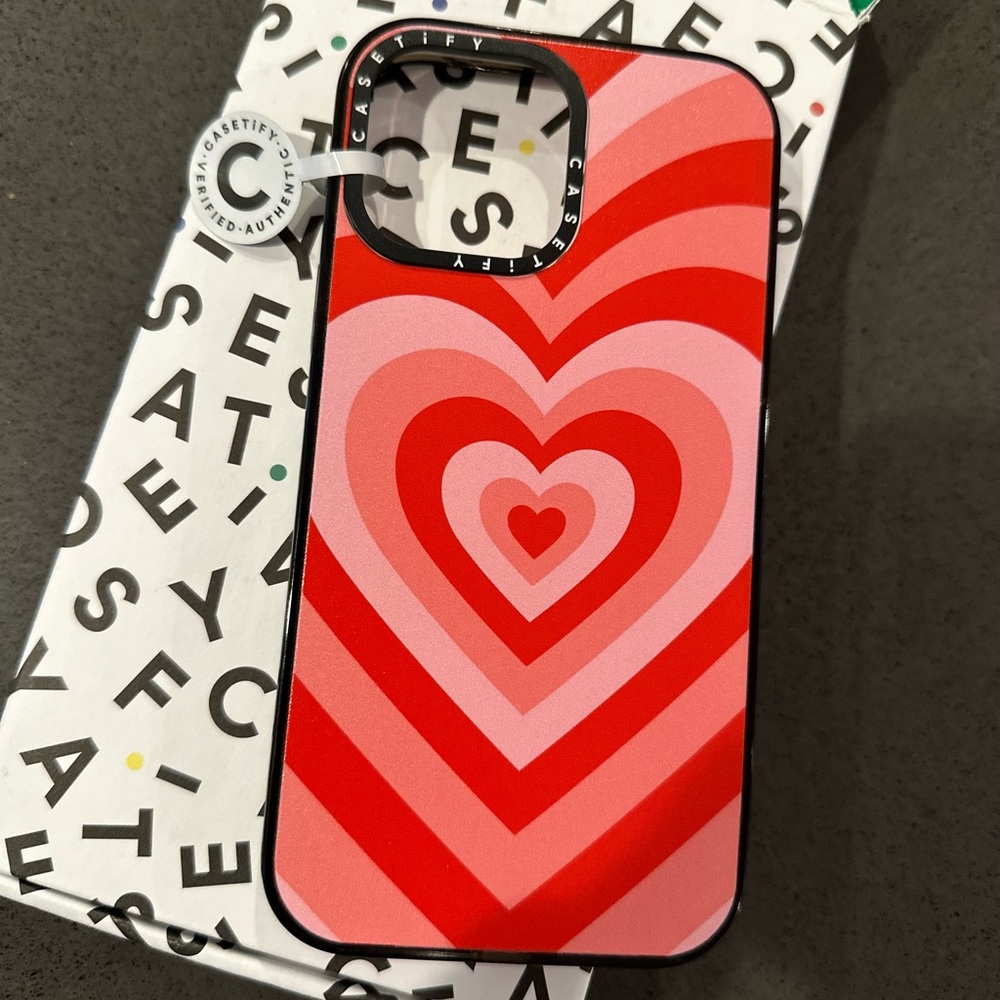 NEW Casetify 70s Pink Heart Apple IPhone 13 Pro Max Case NEW in box